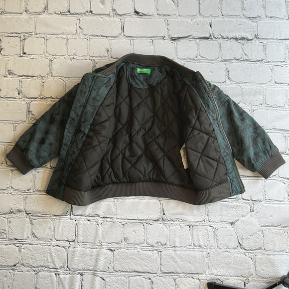 United Colors of Benetton little boy bomber jacket blue camouflage - Picture 3 of 6